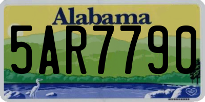 AL license plate 5AR7790