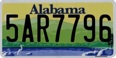 AL license plate 5AR7796