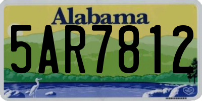 AL license plate 5AR7812