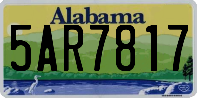 AL license plate 5AR7817