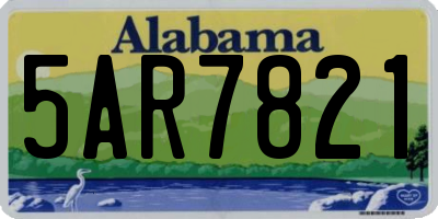 AL license plate 5AR7821