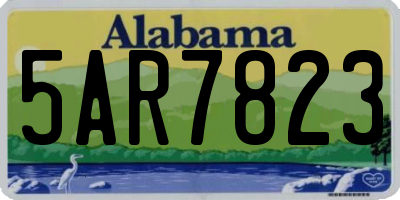AL license plate 5AR7823