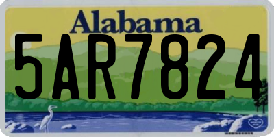 AL license plate 5AR7824