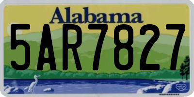 AL license plate 5AR7827