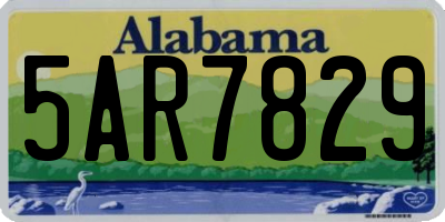 AL license plate 5AR7829