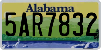 AL license plate 5AR7832