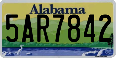 AL license plate 5AR7842