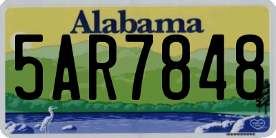 AL license plate 5AR7848