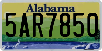 AL license plate 5AR7850