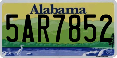 AL license plate 5AR7852