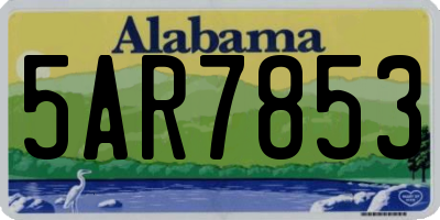 AL license plate 5AR7853