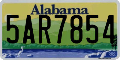 AL license plate 5AR7854