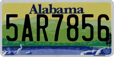 AL license plate 5AR7856