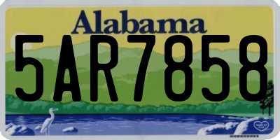 AL license plate 5AR7858