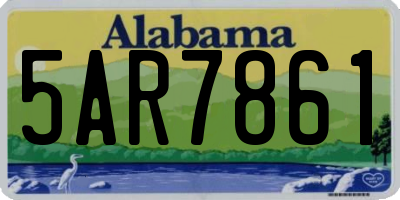 AL license plate 5AR7861
