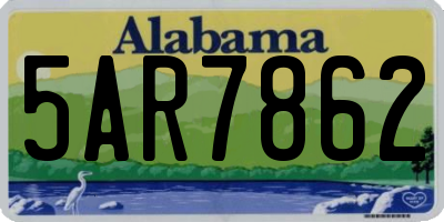 AL license plate 5AR7862