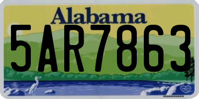 AL license plate 5AR7863