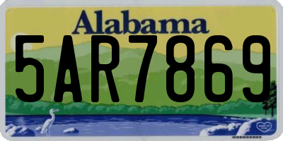 AL license plate 5AR7869