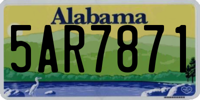 AL license plate 5AR7871