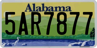 AL license plate 5AR7877