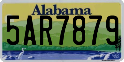 AL license plate 5AR7879