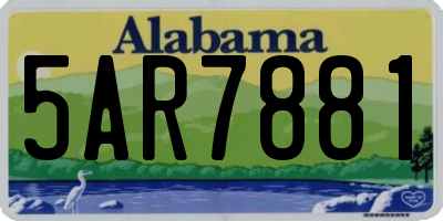AL license plate 5AR7881