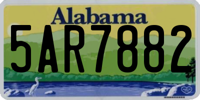 AL license plate 5AR7882