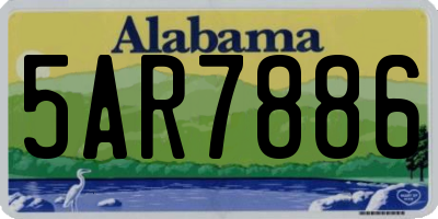 AL license plate 5AR7886