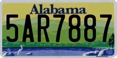AL license plate 5AR7887