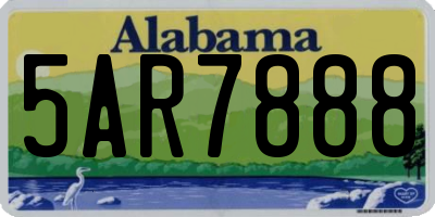 AL license plate 5AR7888