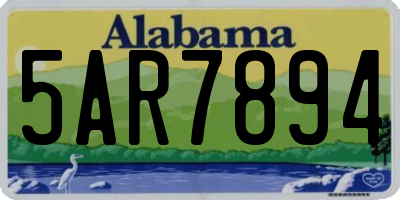AL license plate 5AR7894