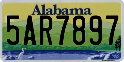 AL license plate 5AR7897