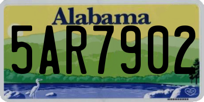 AL license plate 5AR7902