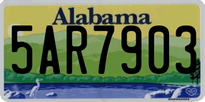AL license plate 5AR7903