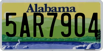 AL license plate 5AR7904