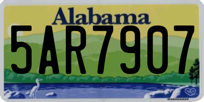 AL license plate 5AR7907