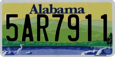 AL license plate 5AR7911