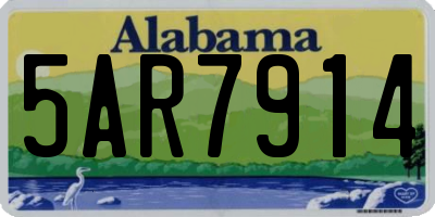 AL license plate 5AR7914