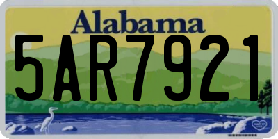 AL license plate 5AR7921