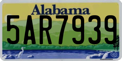AL license plate 5AR7939