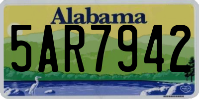AL license plate 5AR7942