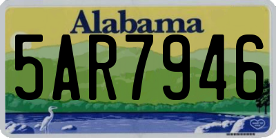 AL license plate 5AR7946