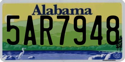AL license plate 5AR7948