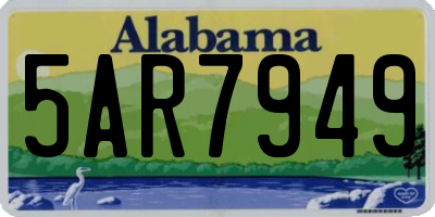 AL license plate 5AR7949