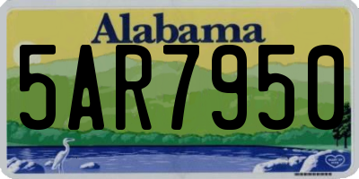AL license plate 5AR7950