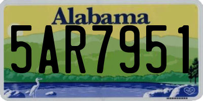 AL license plate 5AR7951