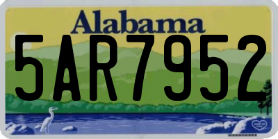 AL license plate 5AR7952