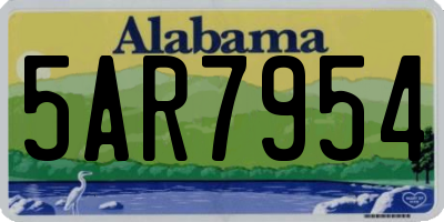 AL license plate 5AR7954
