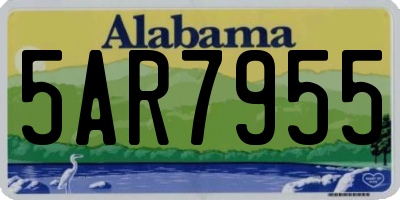 AL license plate 5AR7955