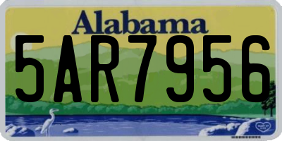 AL license plate 5AR7956